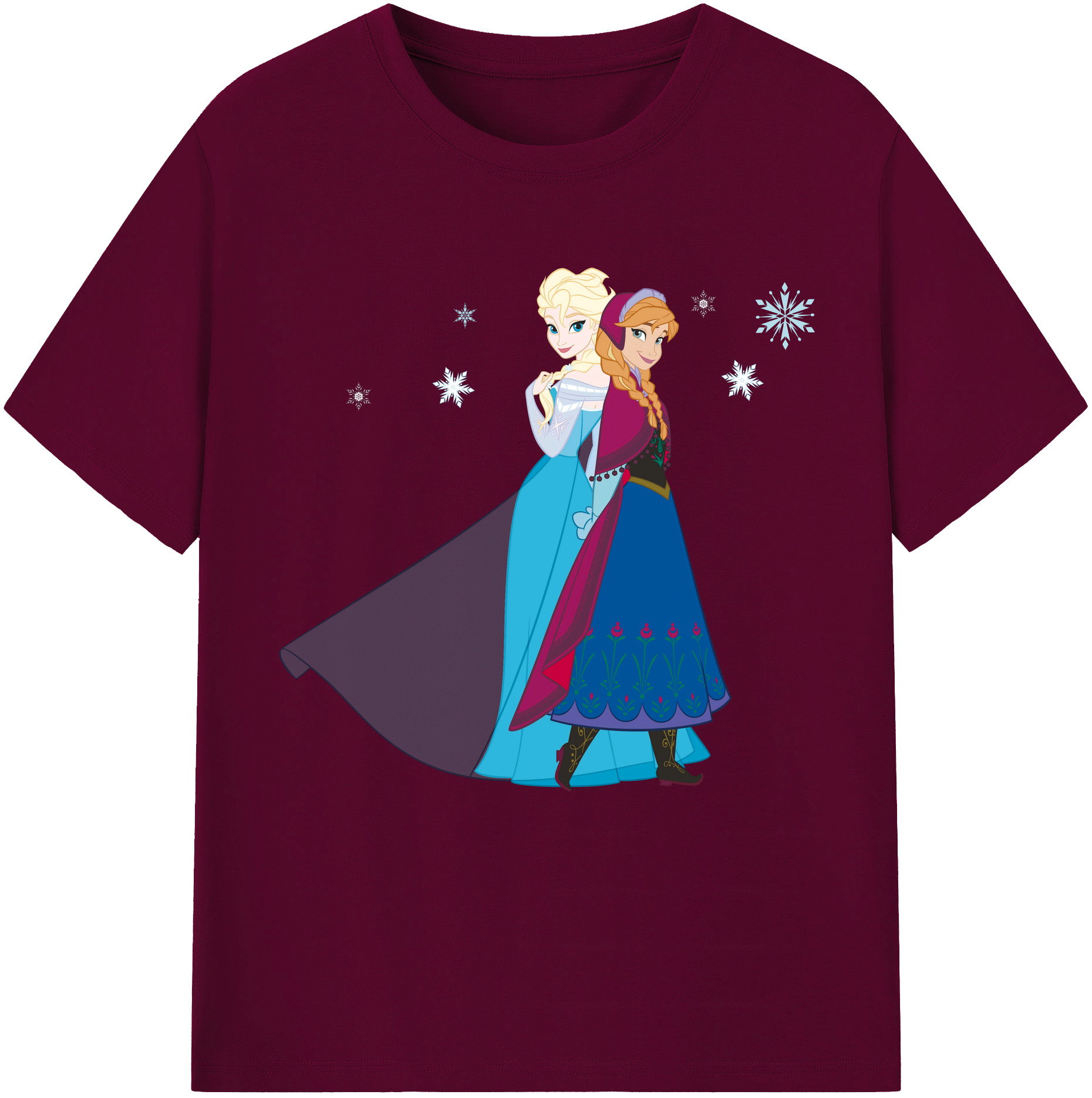 （画像用） アナと雪の女王 アンナ エルサ Frozen Anna Elsa レディースカジュアルプリントTシャツ（綿100％）